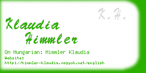 klaudia himmler business card